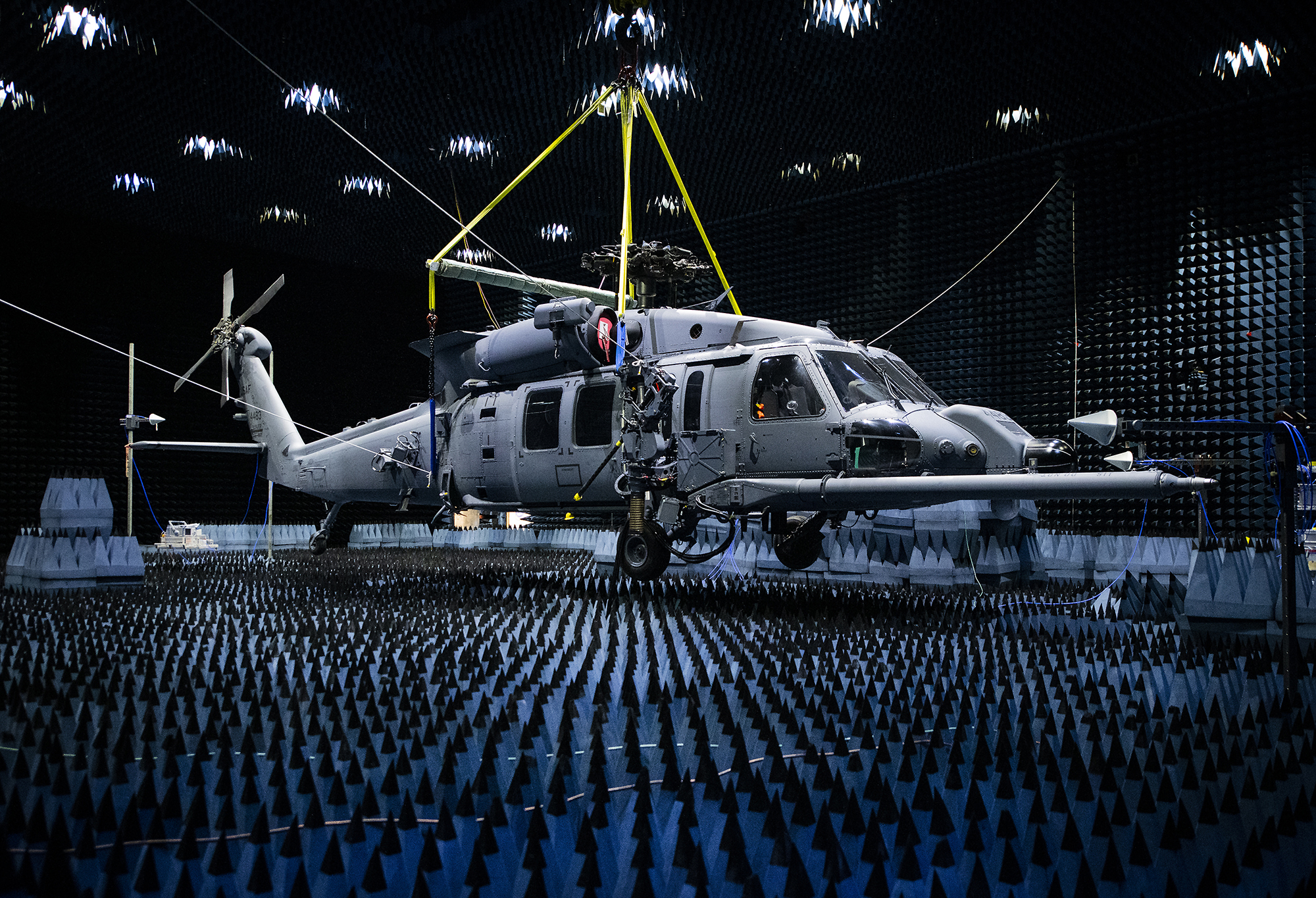 Hang in there: HH-60W enters chamber for defense systems testing